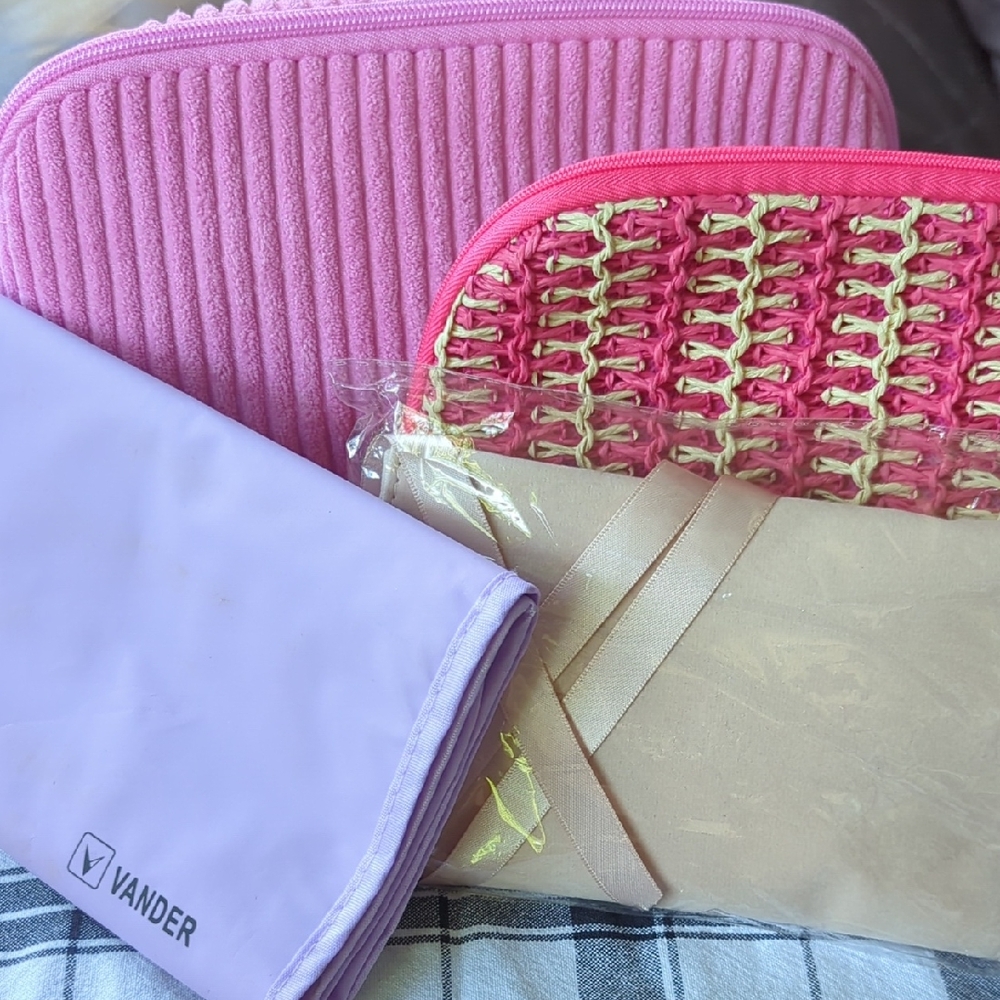 Pink and Purple Cosmetic Bags